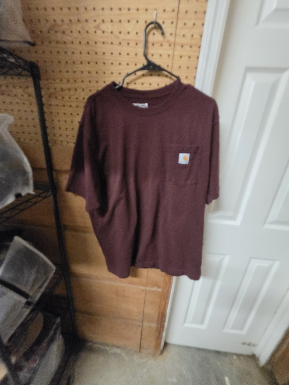 Carhartt Men’s Pocket T-Shirt in Burgundy